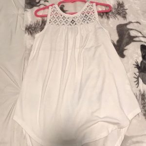 white fancy tank top